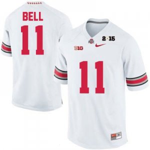 Men's NCAA Ohio State Buckeyes Vonn Bell #11 College Stitched 2015 Patch Authentic Nike White Football Jersey PE20G76QP